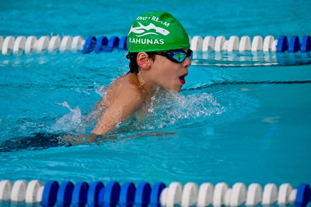 Kingstream Kahuna competing in 25m breaststroke against Kingston Chase Fighters in July 8th, 2026 meet