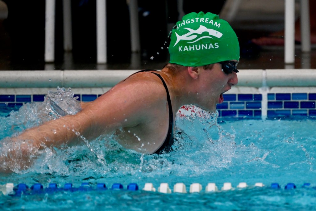 Kingstream Kahuna competing in 50m butterfly at Herndon's All League Meet in July 2026